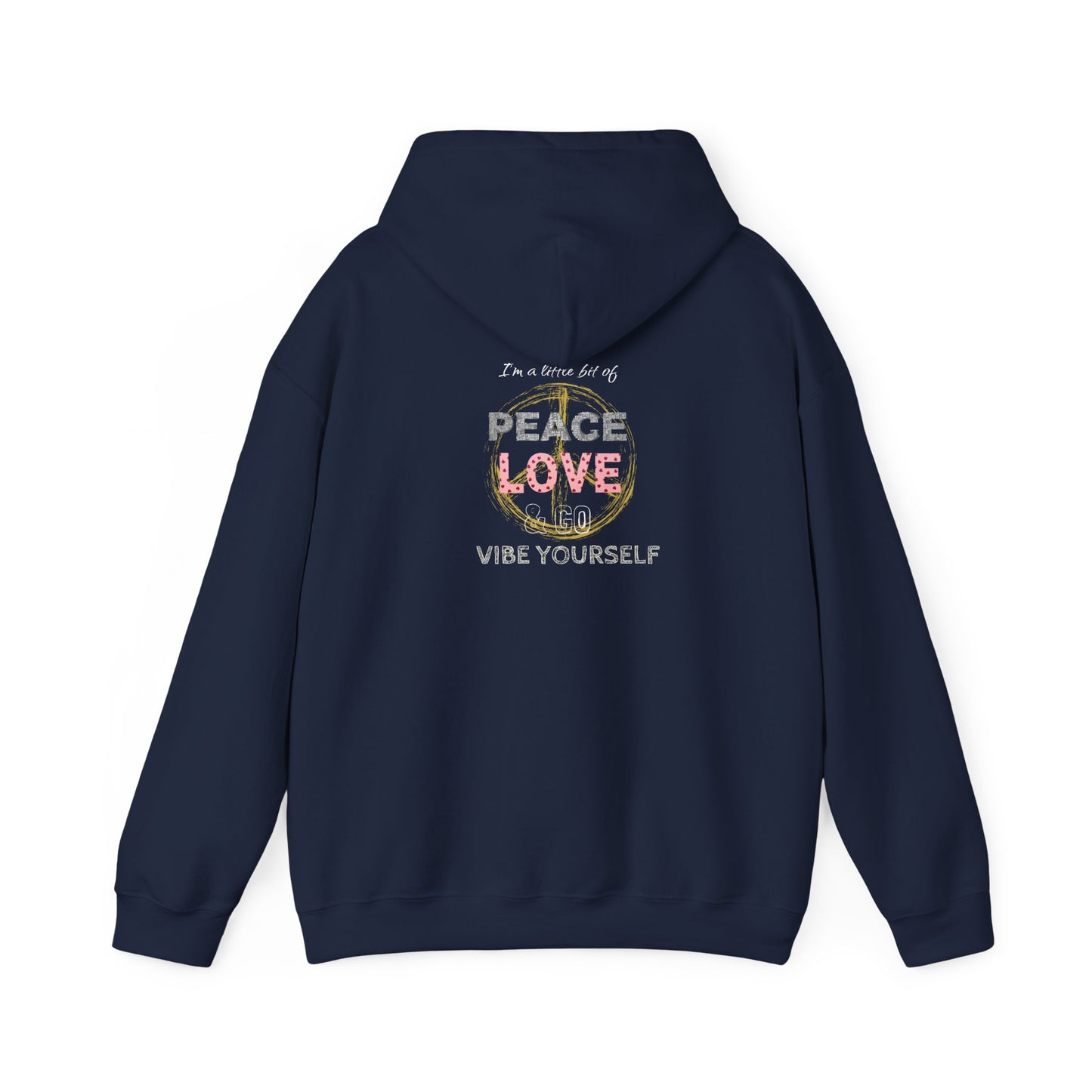 Peace, Love, Vibe yourself Unisex Heavy Blend™ Hooded Sweatshirt