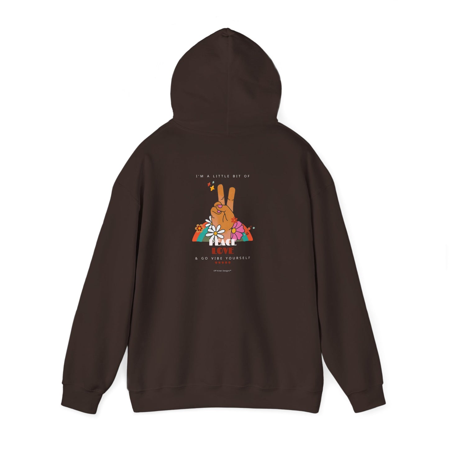 Peace, Love, Go Vibe Yourself Unisex Heavy Blend™ Hooded Sweatshirt