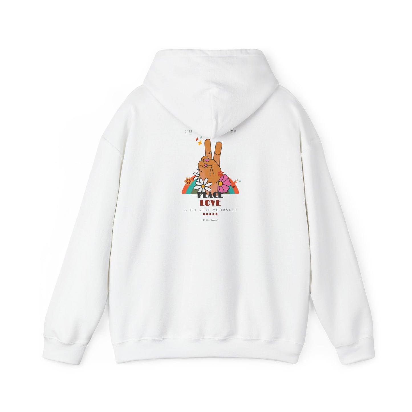 Peace, Love, Go Vibe Yourself Unisex Heavy Blend™ Hooded Sweatshirt