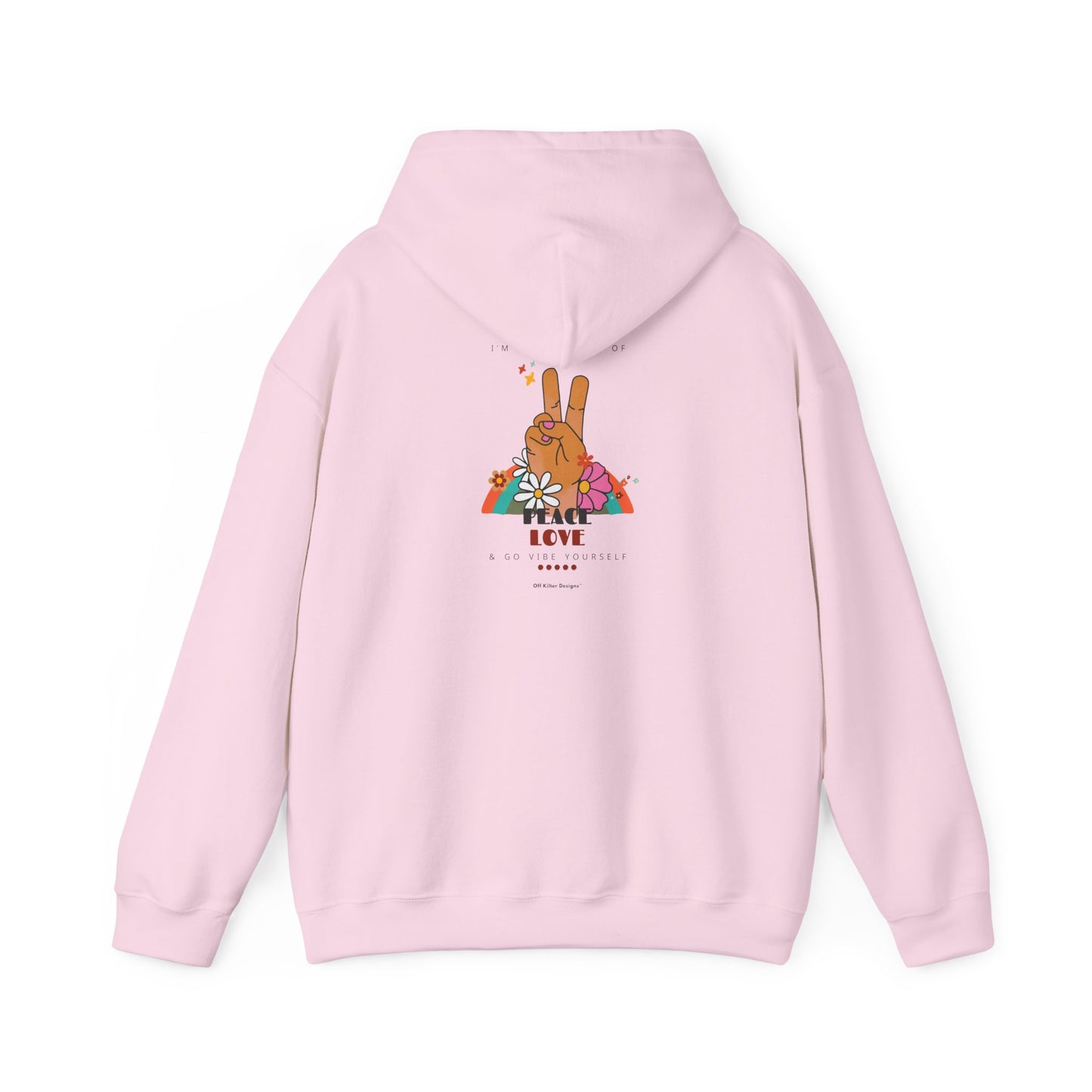 Peace, Love, Go Vibe Yourself Unisex Heavy Blend™ Hooded Sweatshirt