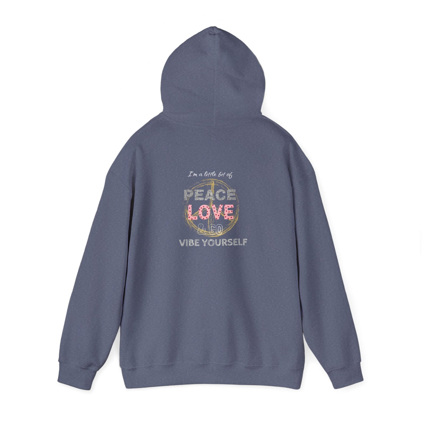 Peace, Love, Vibe yourself Unisex Heavy Blend™ Hooded Sweatshirt