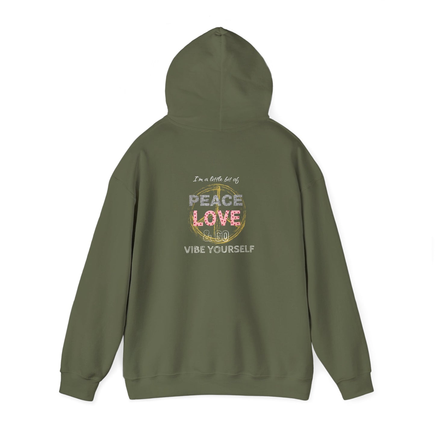 Peace, Love, Vibe yourself Unisex Heavy Blend™ Hooded Sweatshirt