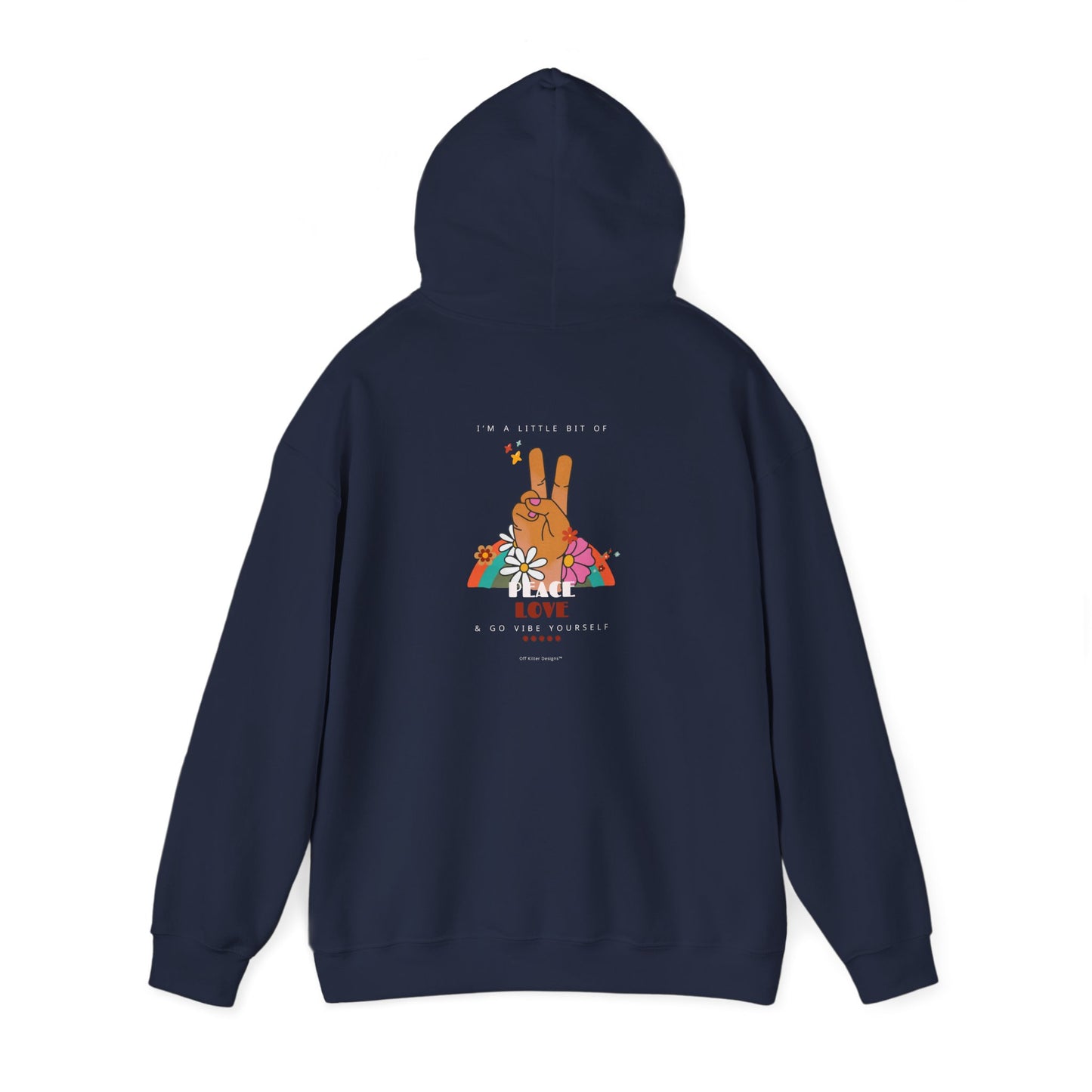 Peace, Love, Go Vibe Yourself Unisex Heavy Blend™ Hooded Sweatshirt