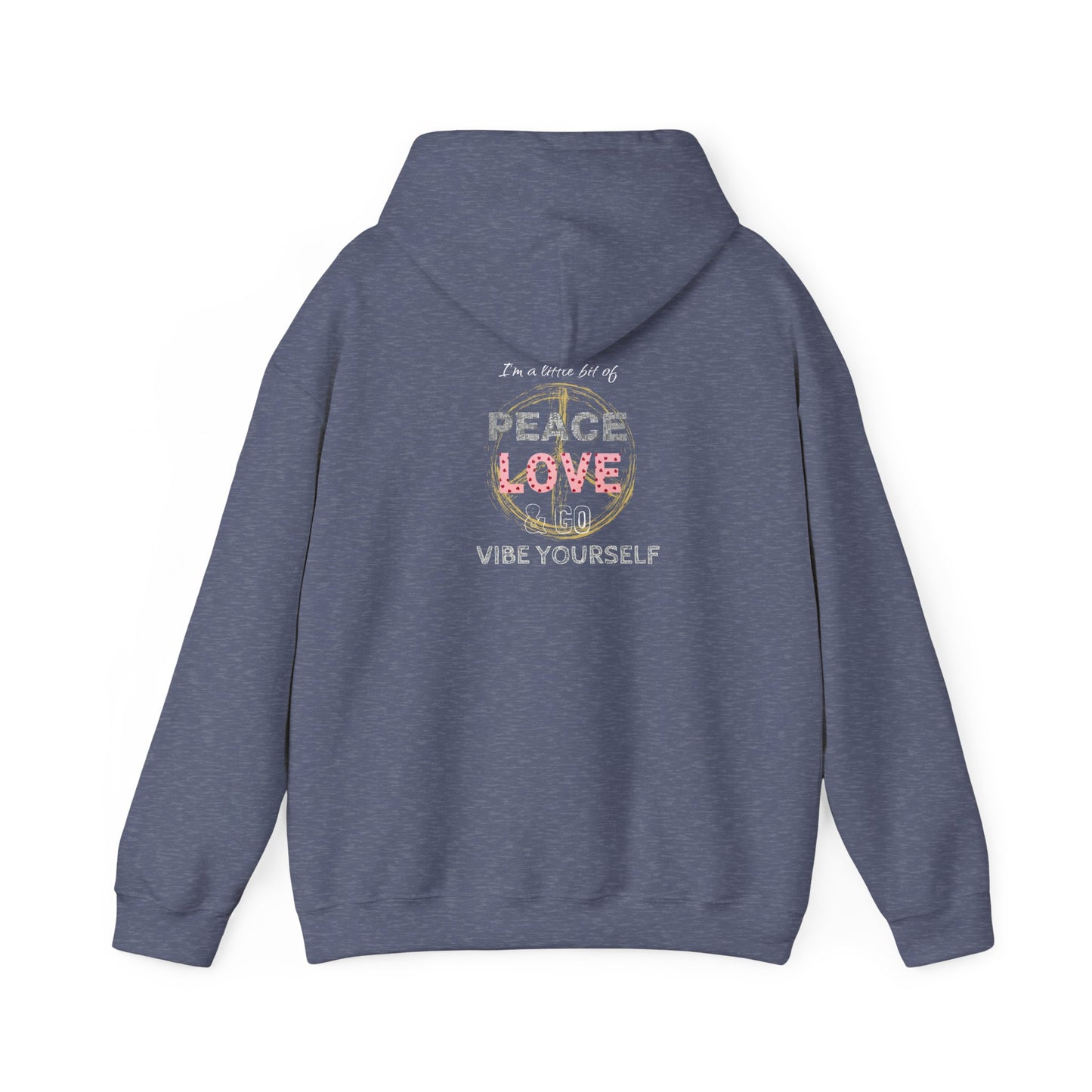 Peace, Love, Vibe yourself Unisex Heavy Blend™ Hooded Sweatshirt