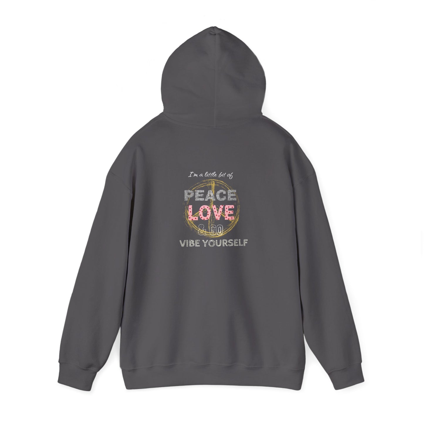 Peace, Love, Vibe yourself Unisex Heavy Blend™ Hooded Sweatshirt