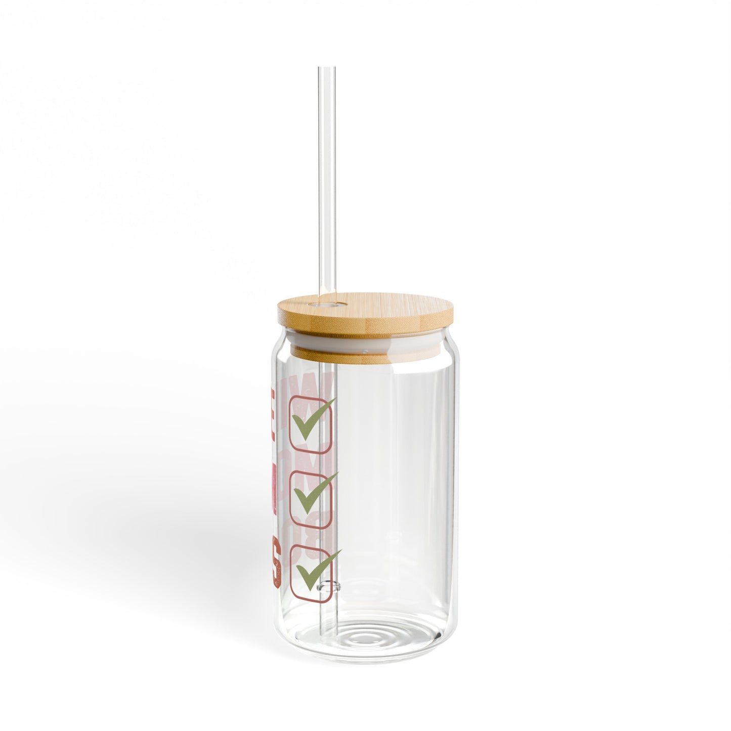 Wife Mom Boss Sipper Glass, 16oz