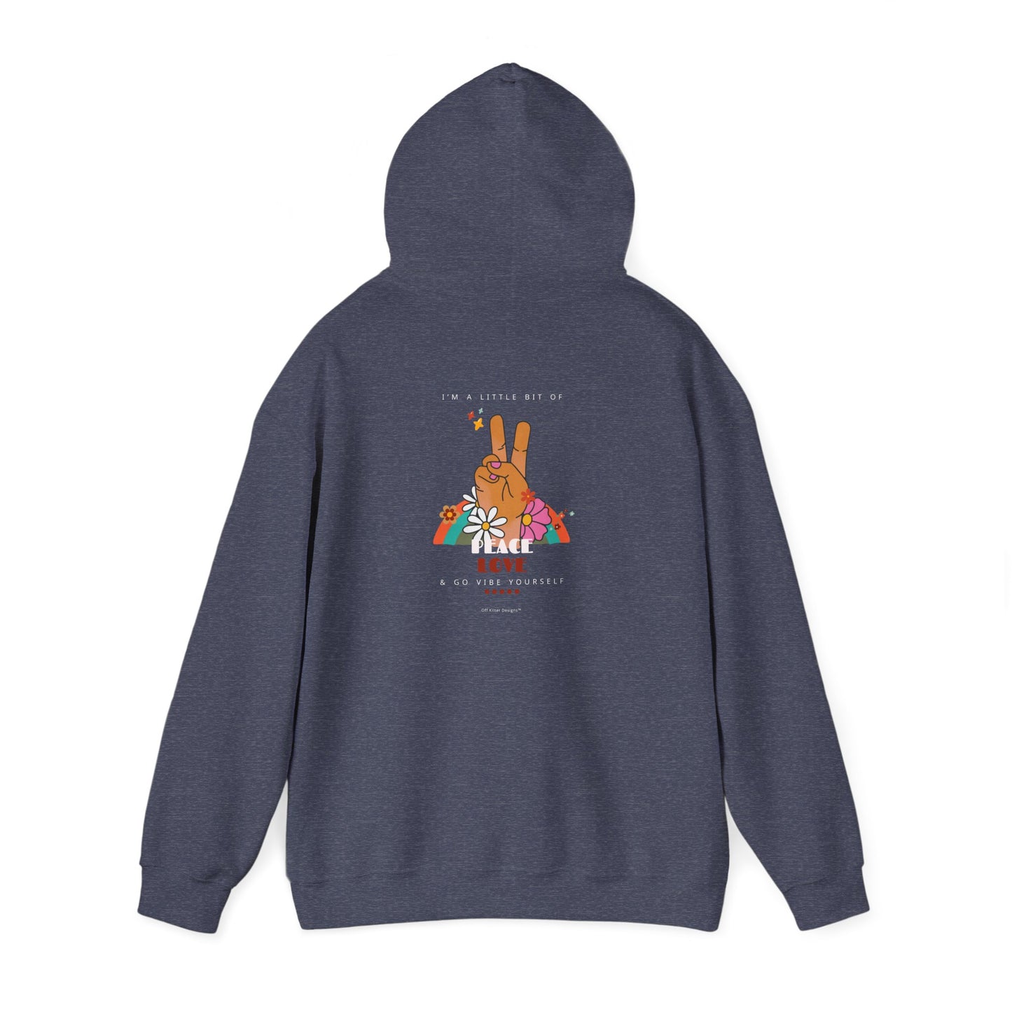 Peace, Love, Go Vibe Yourself Unisex Heavy Blend™ Hooded Sweatshirt