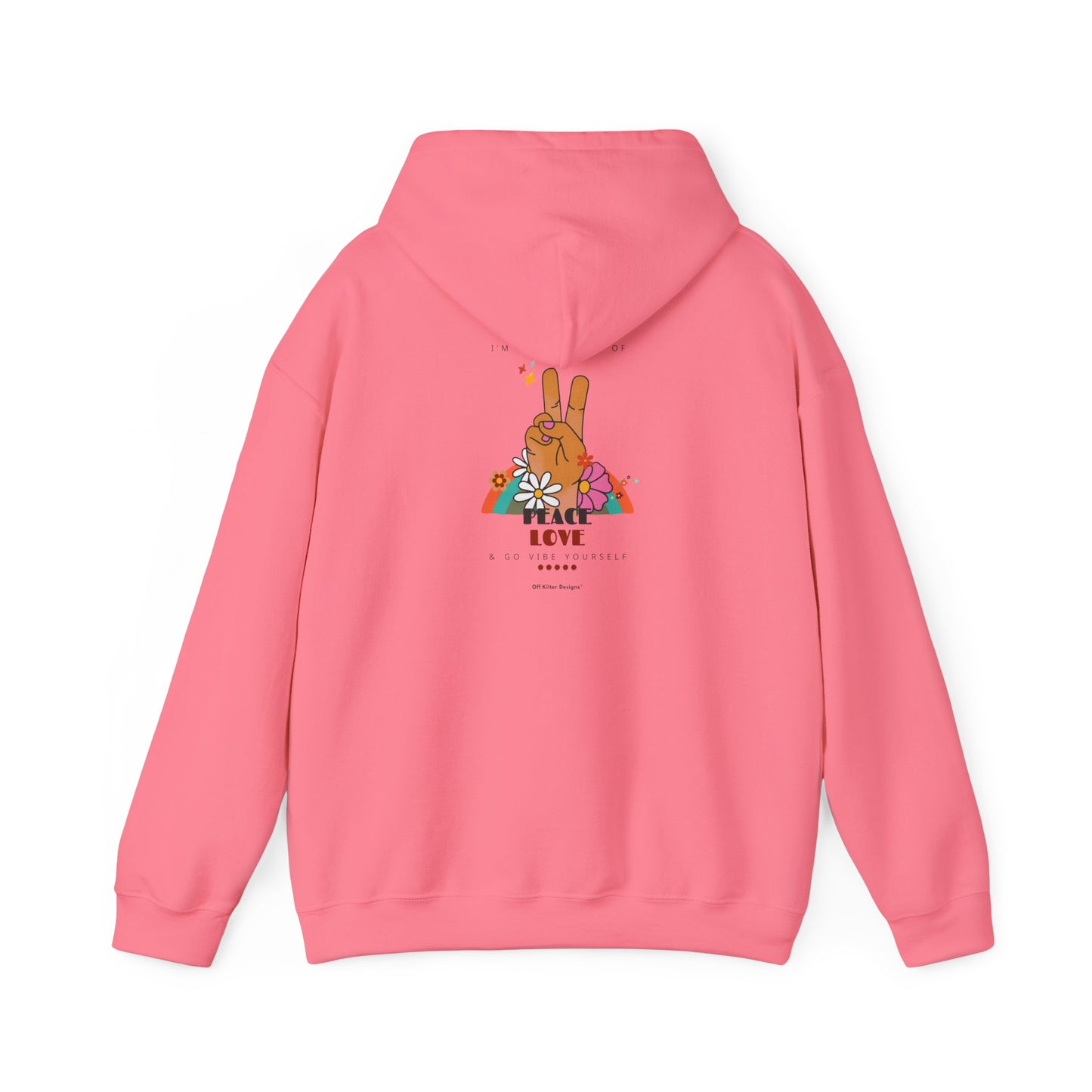 Peace, Love, Go Vibe Yourself Unisex Heavy Blend™ Hooded Sweatshirt