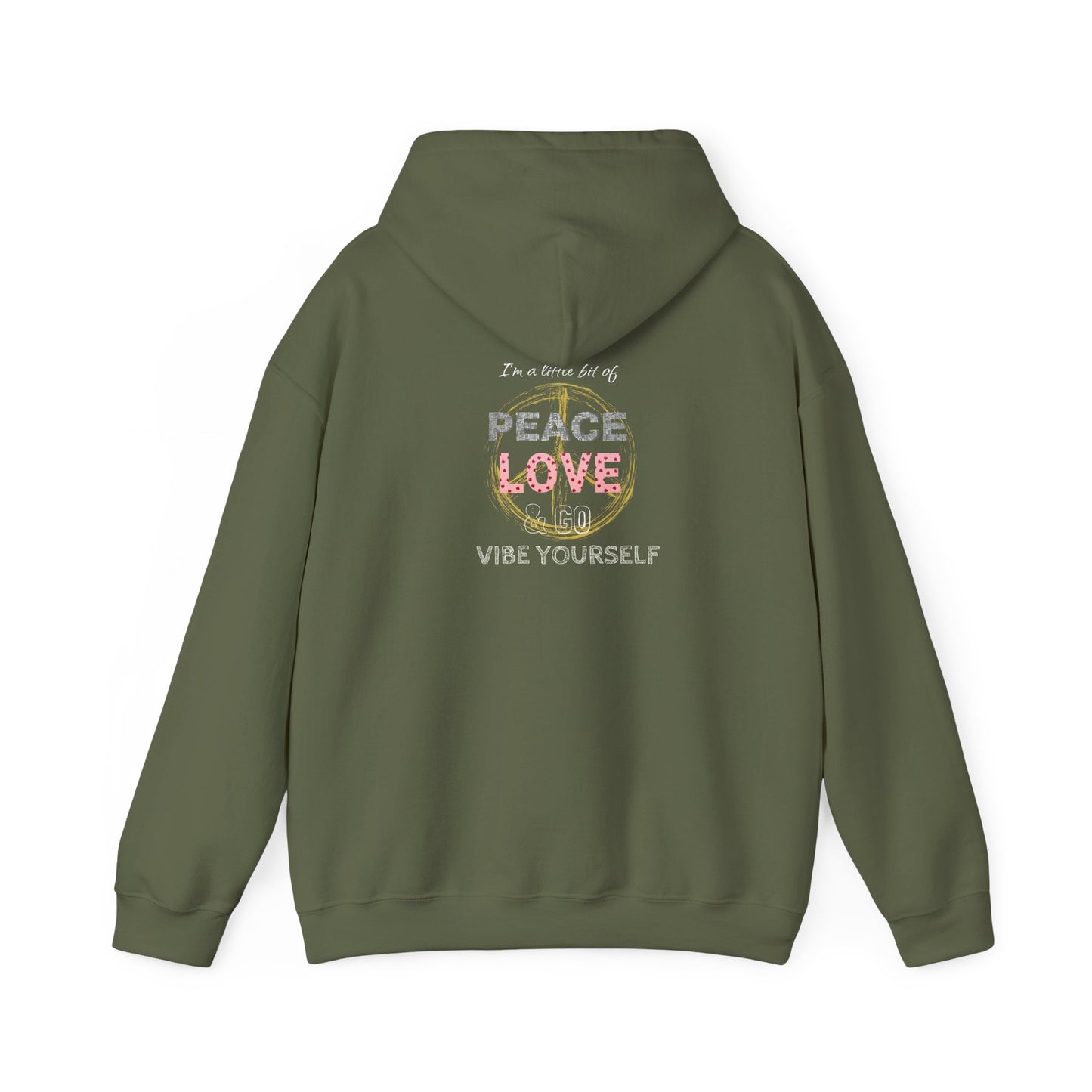 Peace, Love, Vibe yourself Unisex Heavy Blend™ Hooded Sweatshirt