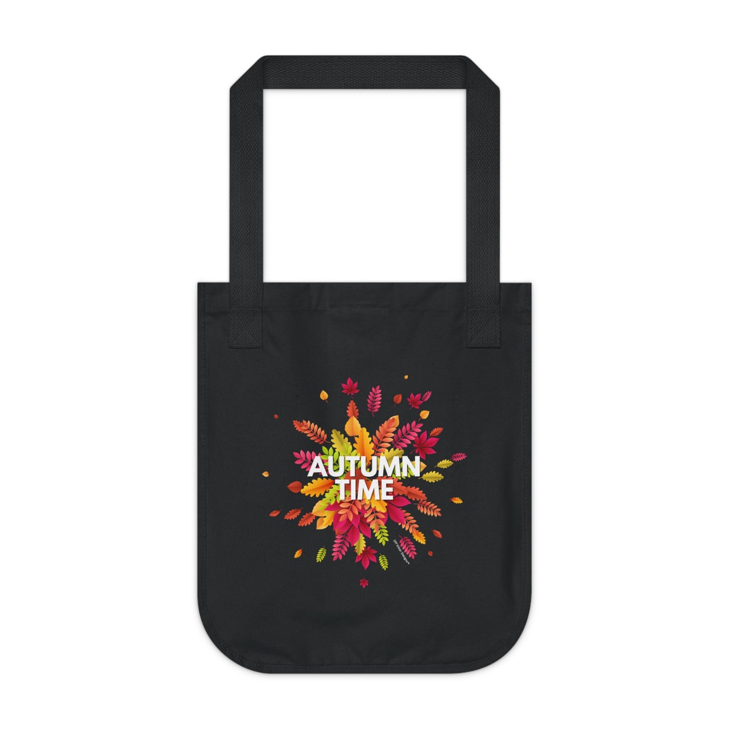 Autumn Time Organic Canvas Tote Bag | Eco-Friendly Fall-Themed Tote