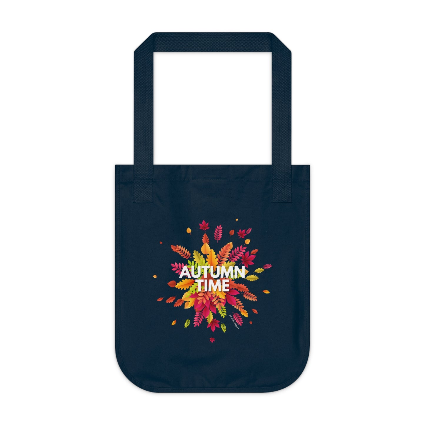 Autumn Time Organic Canvas Tote Bag | Eco-Friendly Fall-Themed Tote