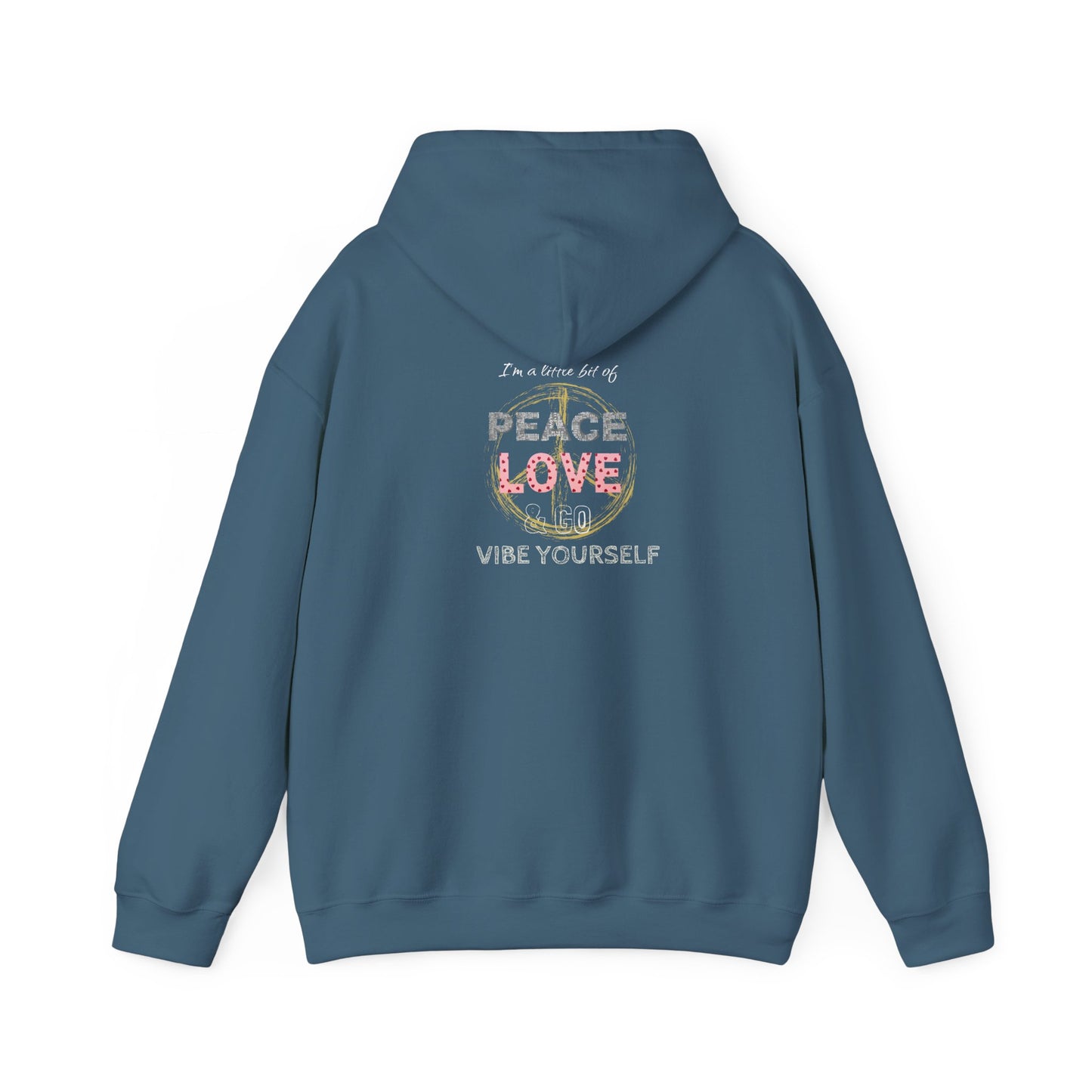 Peace, Love, Vibe yourself Unisex Heavy Blend™ Hooded Sweatshirt