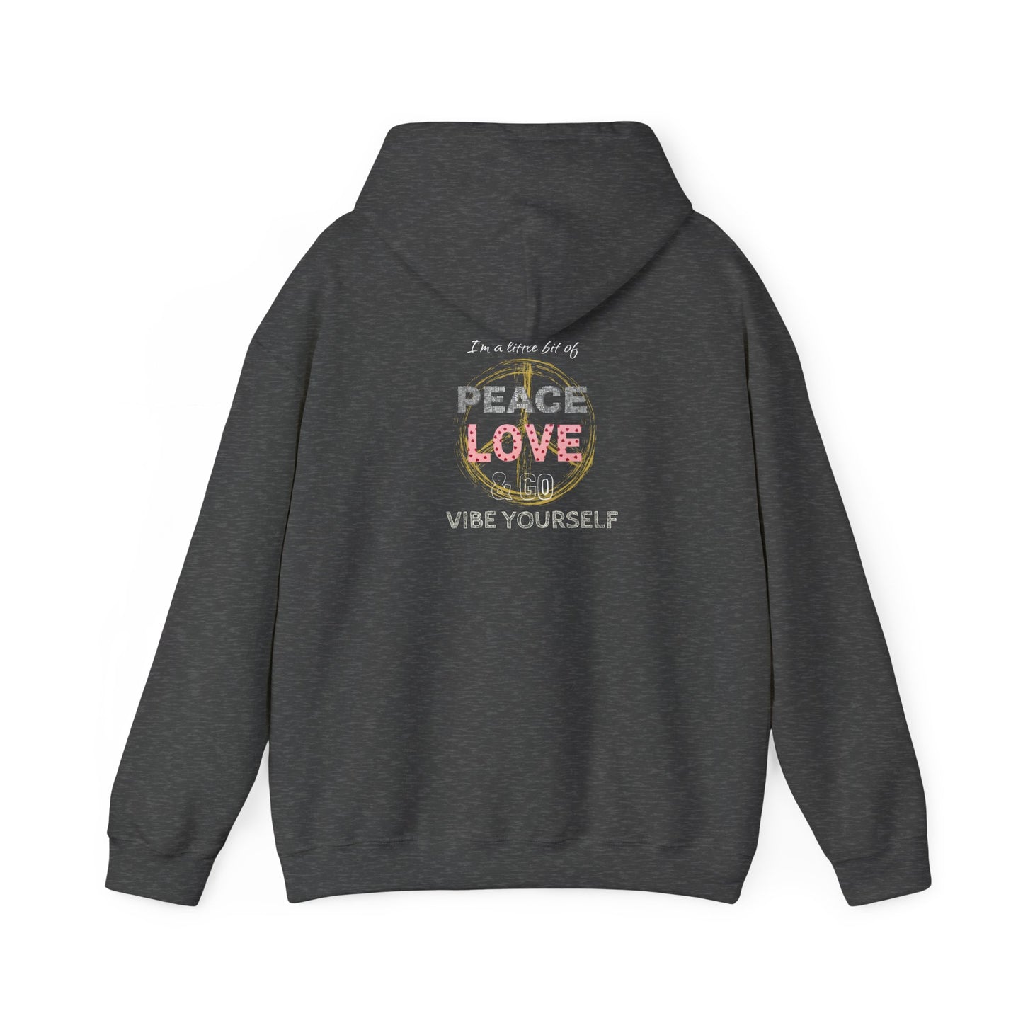 Peace, Love, Vibe yourself Unisex Heavy Blend™ Hooded Sweatshirt
