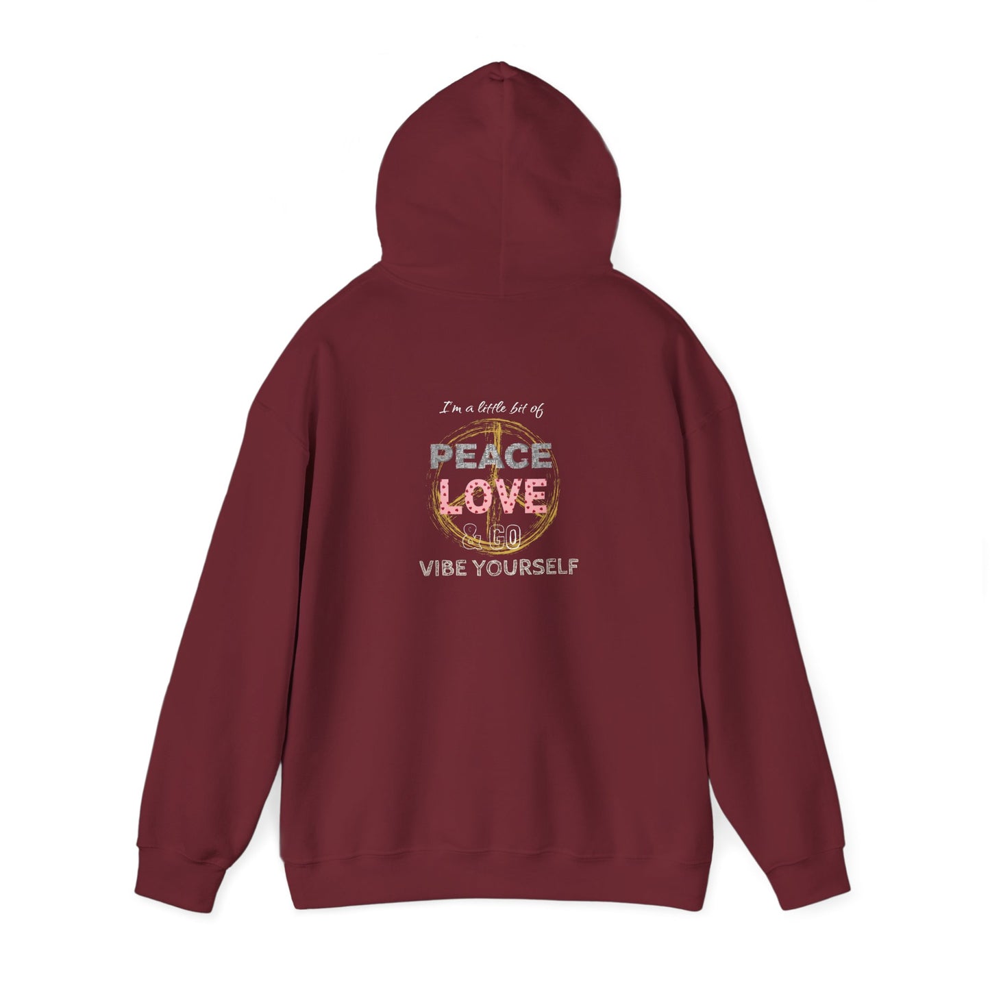 Peace, Love, Vibe yourself Unisex Heavy Blend™ Hooded Sweatshirt