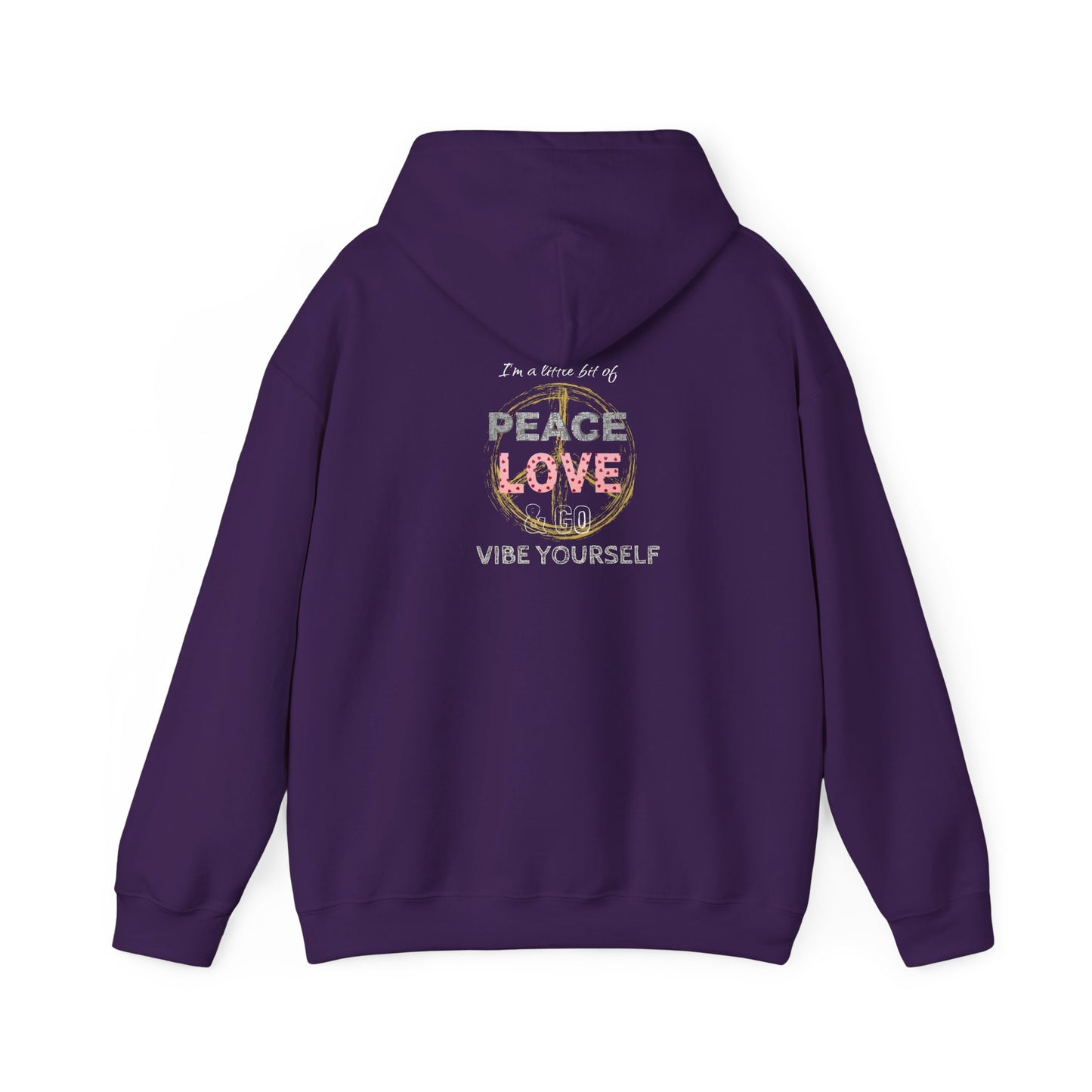 Peace, Love, Vibe yourself Unisex Heavy Blend™ Hooded Sweatshirt