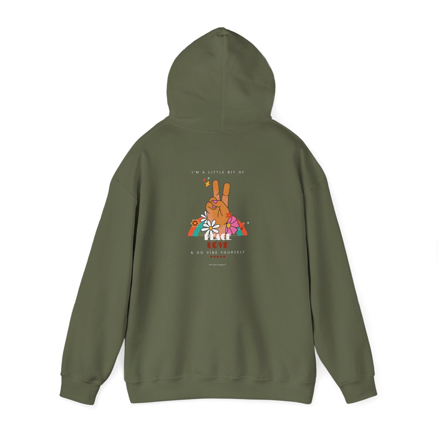 Peace, Love, Go Vibe Yourself Unisex Heavy Blend™ Hooded Sweatshirt