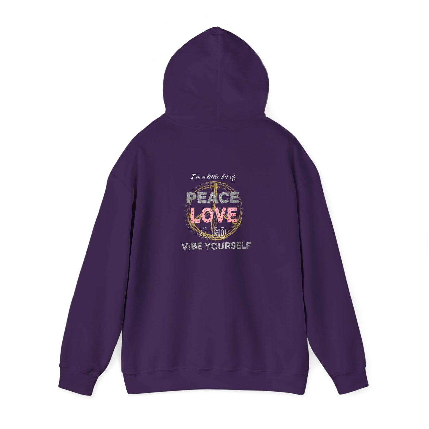 Peace, Love, Vibe yourself Unisex Heavy Blend™ Hooded Sweatshirt