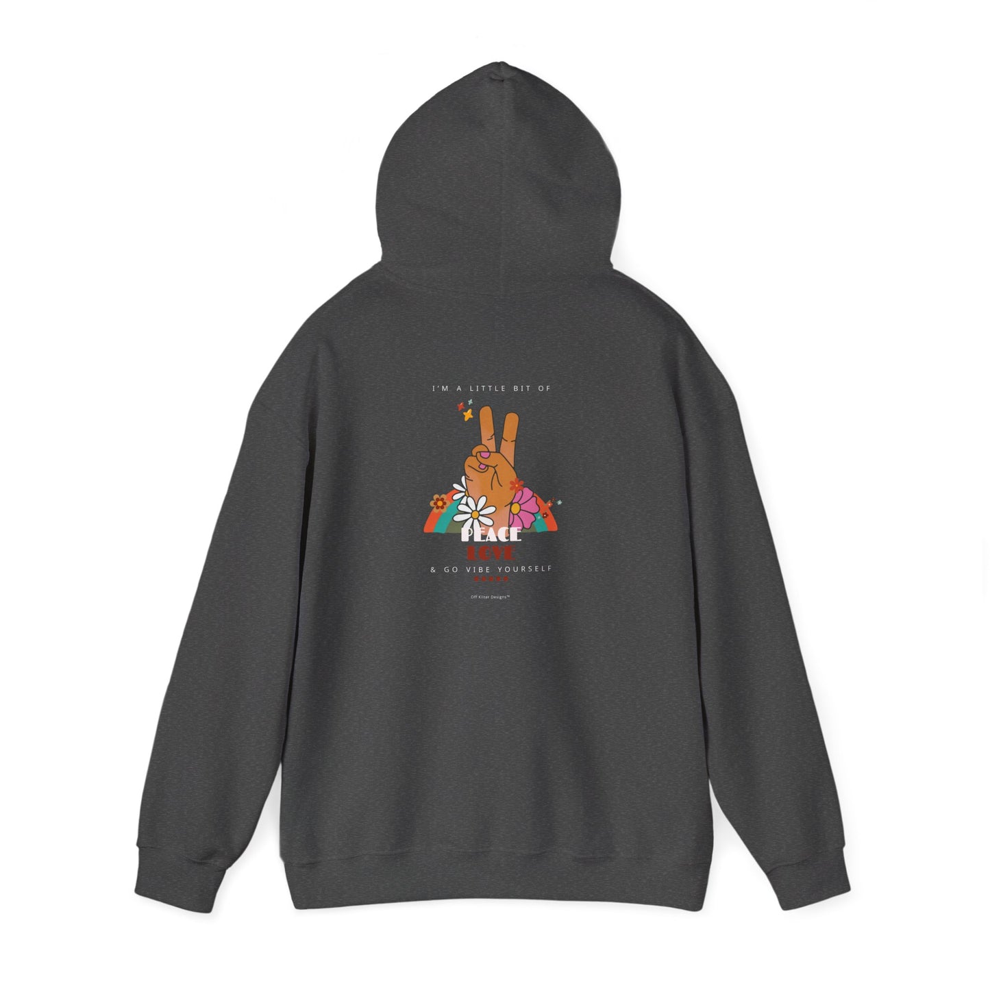 Peace, Love, Go Vibe Yourself Unisex Heavy Blend™ Hooded Sweatshirt