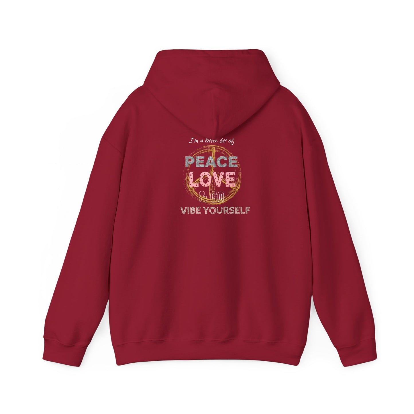 Peace, Love, Vibe yourself Unisex Heavy Blend™ Hooded Sweatshirt