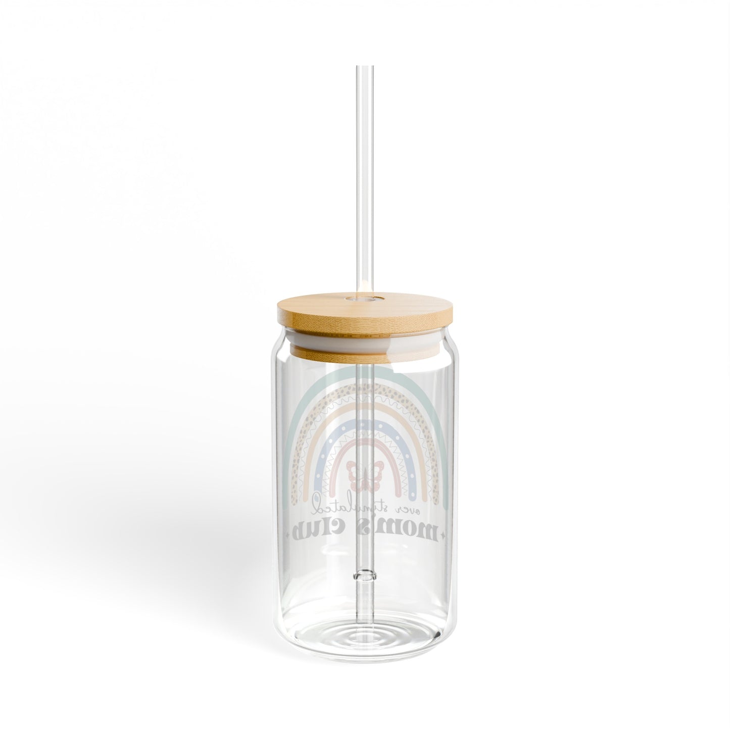 Overstimulated Moms Club Sipper Glass, 16oz