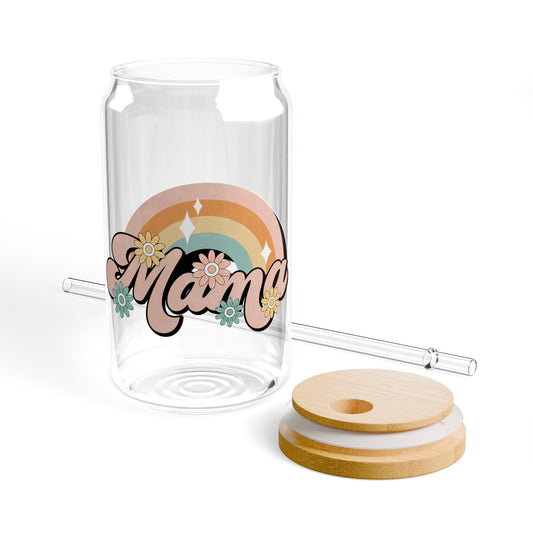 Rainbow Mama Sipper Glass, 16oz