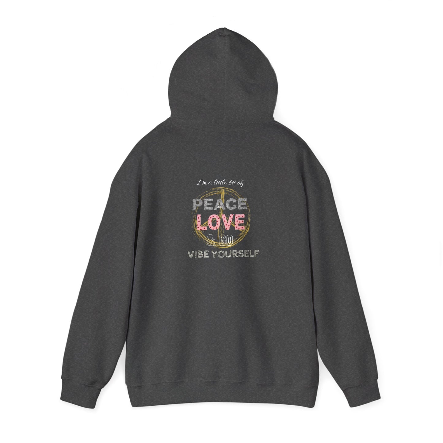 Peace, Love, Vibe yourself Unisex Heavy Blend™ Hooded Sweatshirt