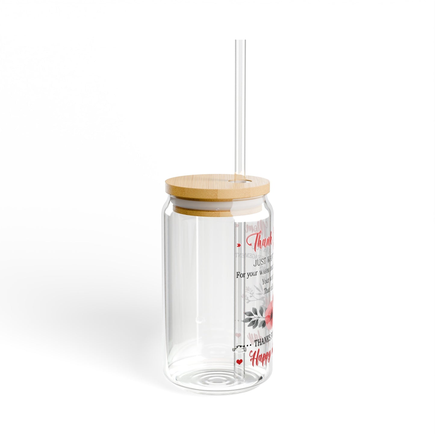 Thank You Mom Sipper Glass, 16oz