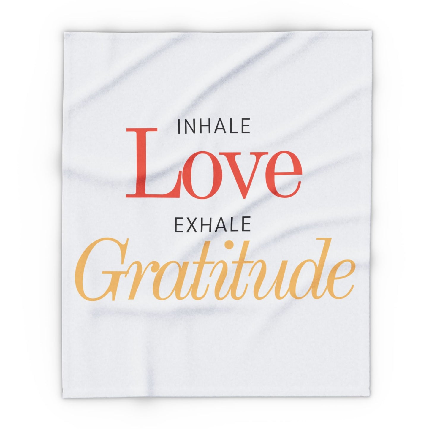 Inhale Love, Exhale Gratitude! Arctic Fleece Blanket | Cozy Throw Blanket