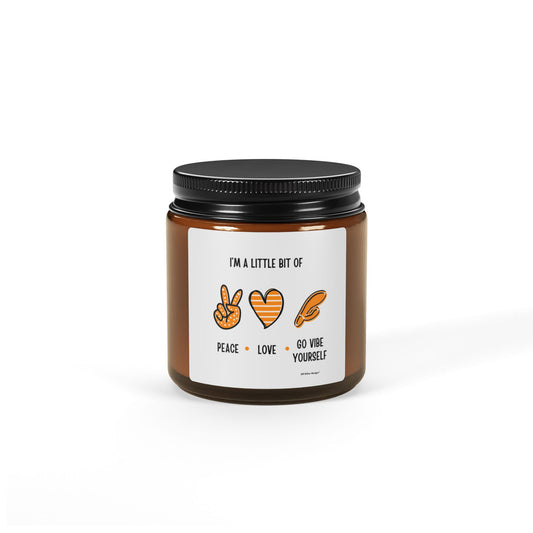 Peace, Love Go Vibe yourself Aromatherapy in Amber Jar