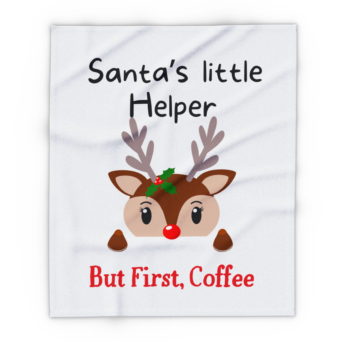 Santa's Little Helper Arctic Fleece Blanket | Cozy Holiday-Themed Throw Blanket