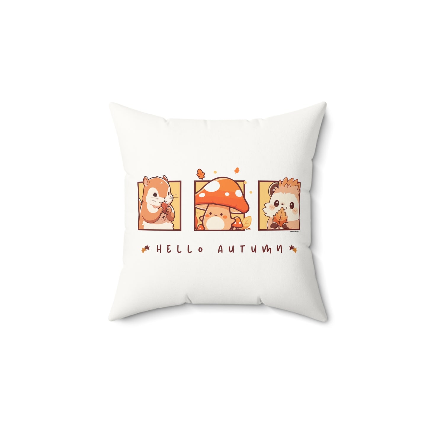 Hello Autumn Faux Suede Square Pillow | Cozy Fall-Themed Home Decor