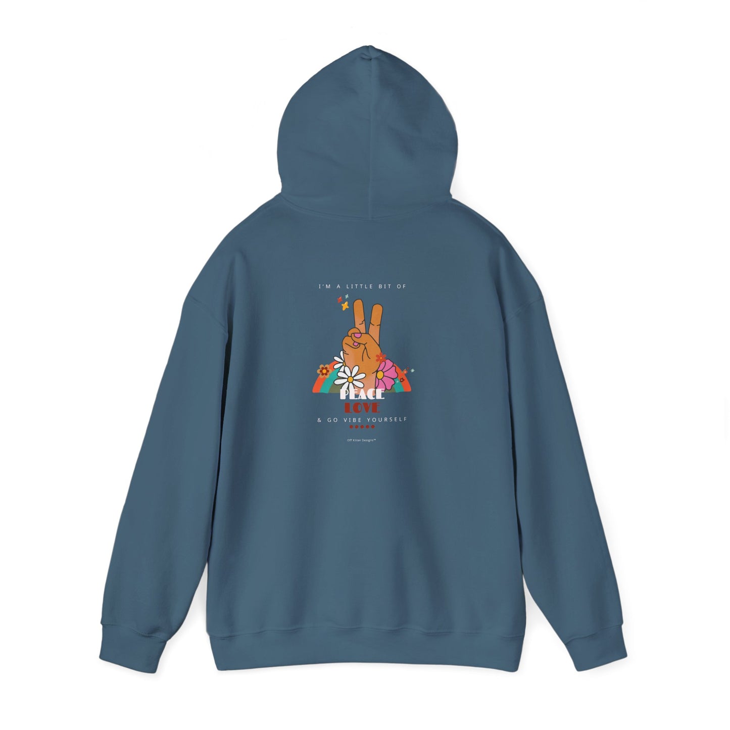 Peace, Love, Go Vibe Yourself Unisex Heavy Blend™ Hooded Sweatshirt