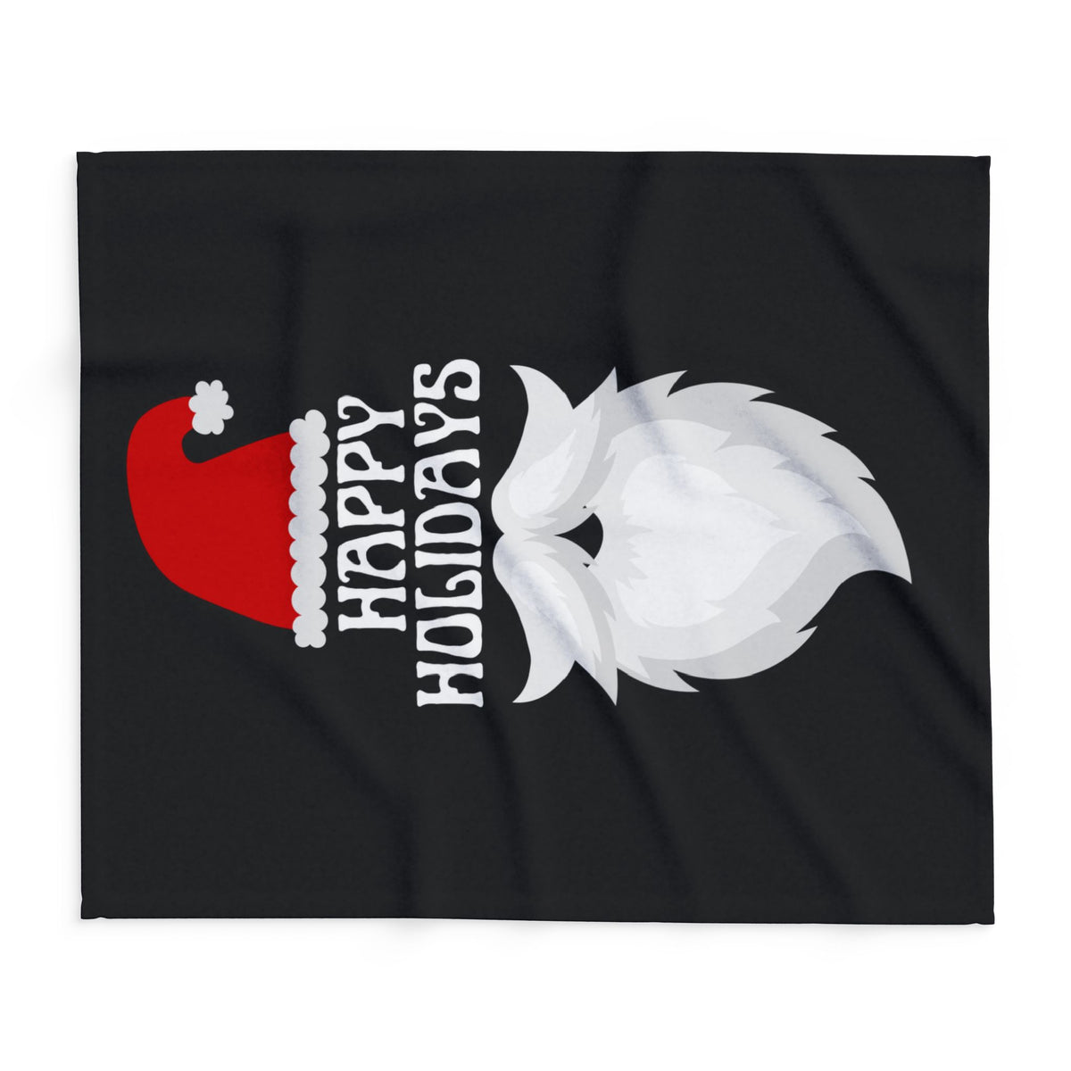 Happy Holidays Arctic Fleece Blanket | Cozy Holiday-Themed Throw Blanket