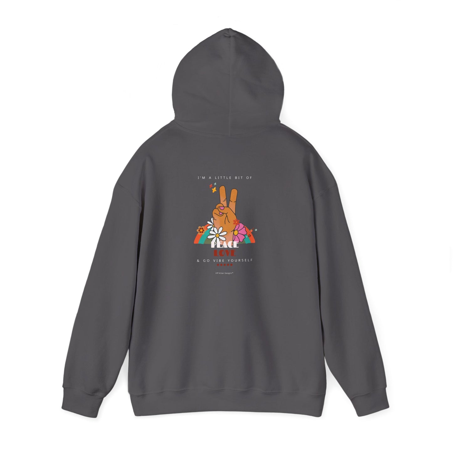Peace, Love, Go Vibe Yourself Unisex Heavy Blend™ Hooded Sweatshirt