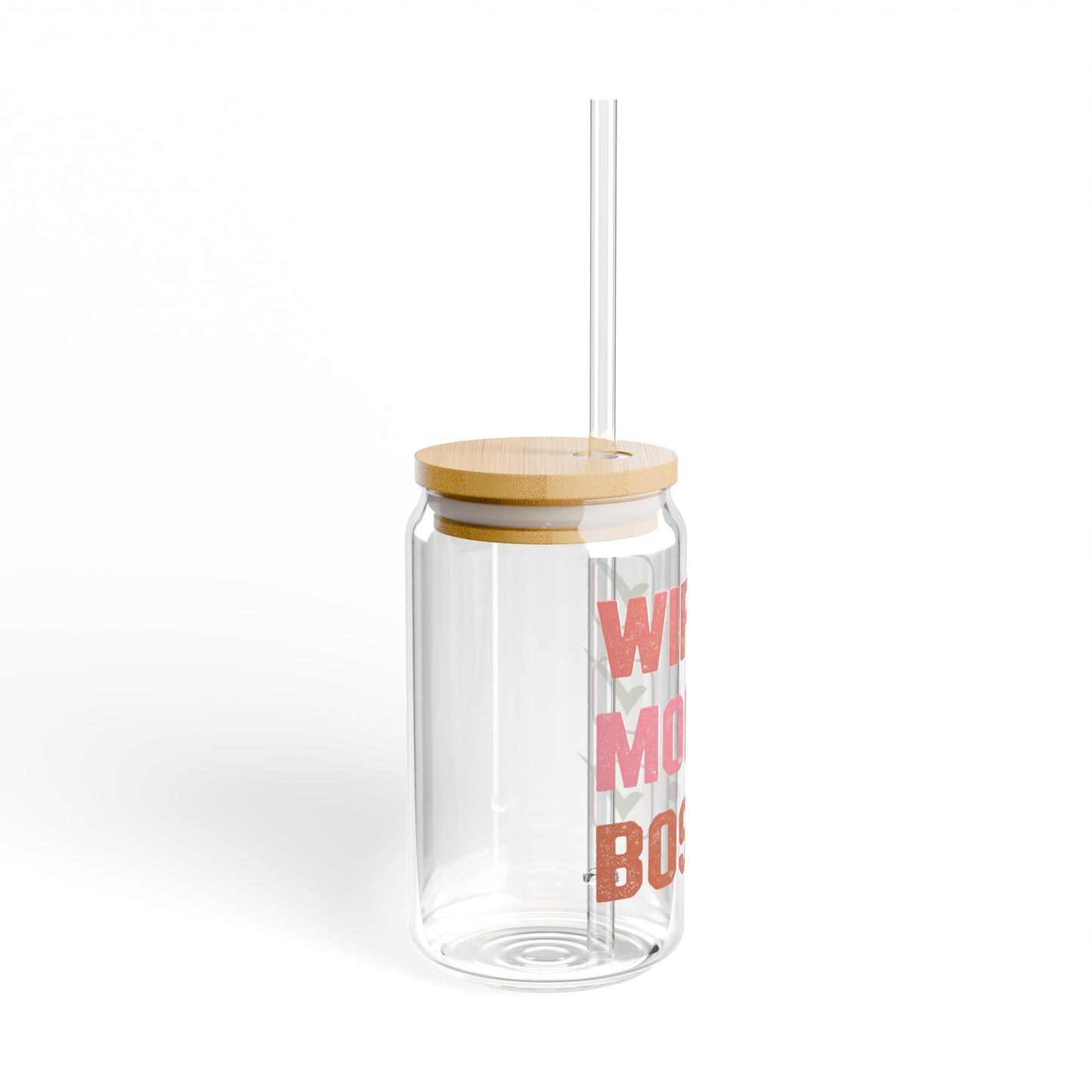 Wife Mom Boss Sipper Glass, 16oz