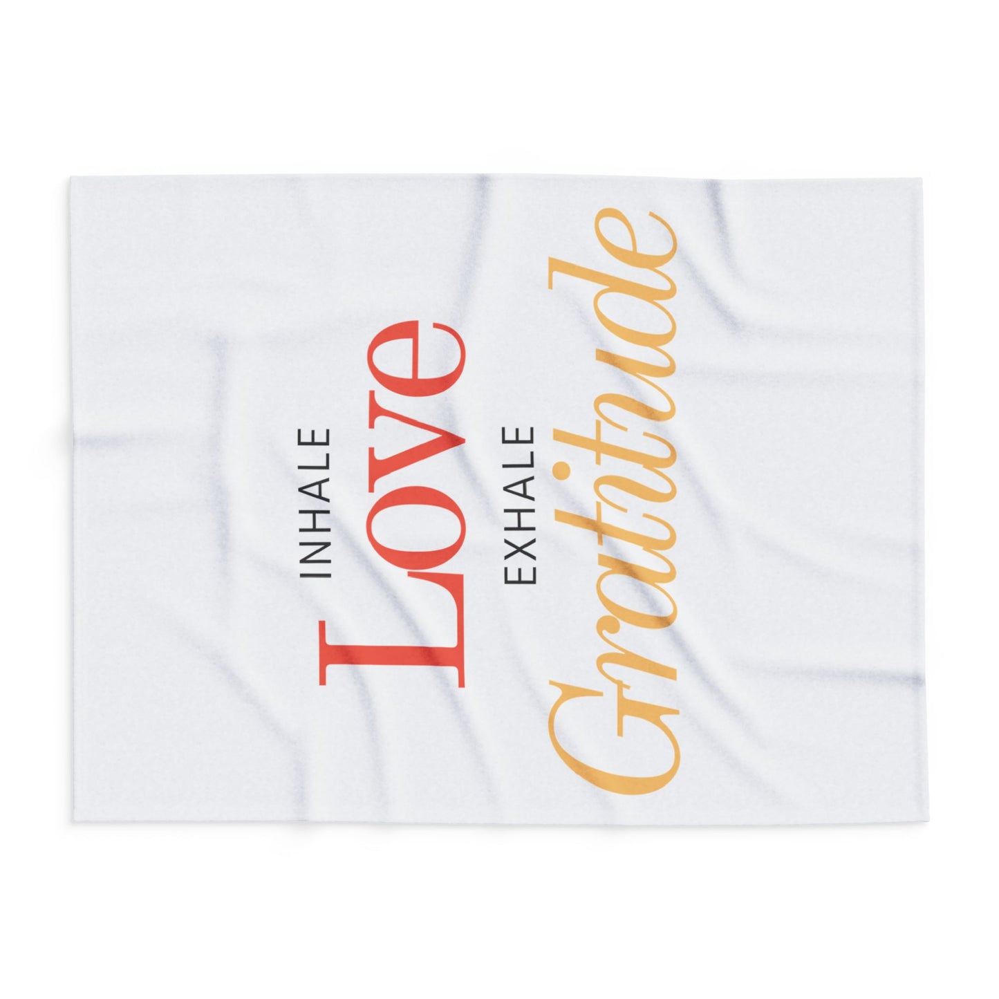 Inhale Love, Exhale Gratitude! Arctic Fleece Blanket | Cozy Throw Blanket