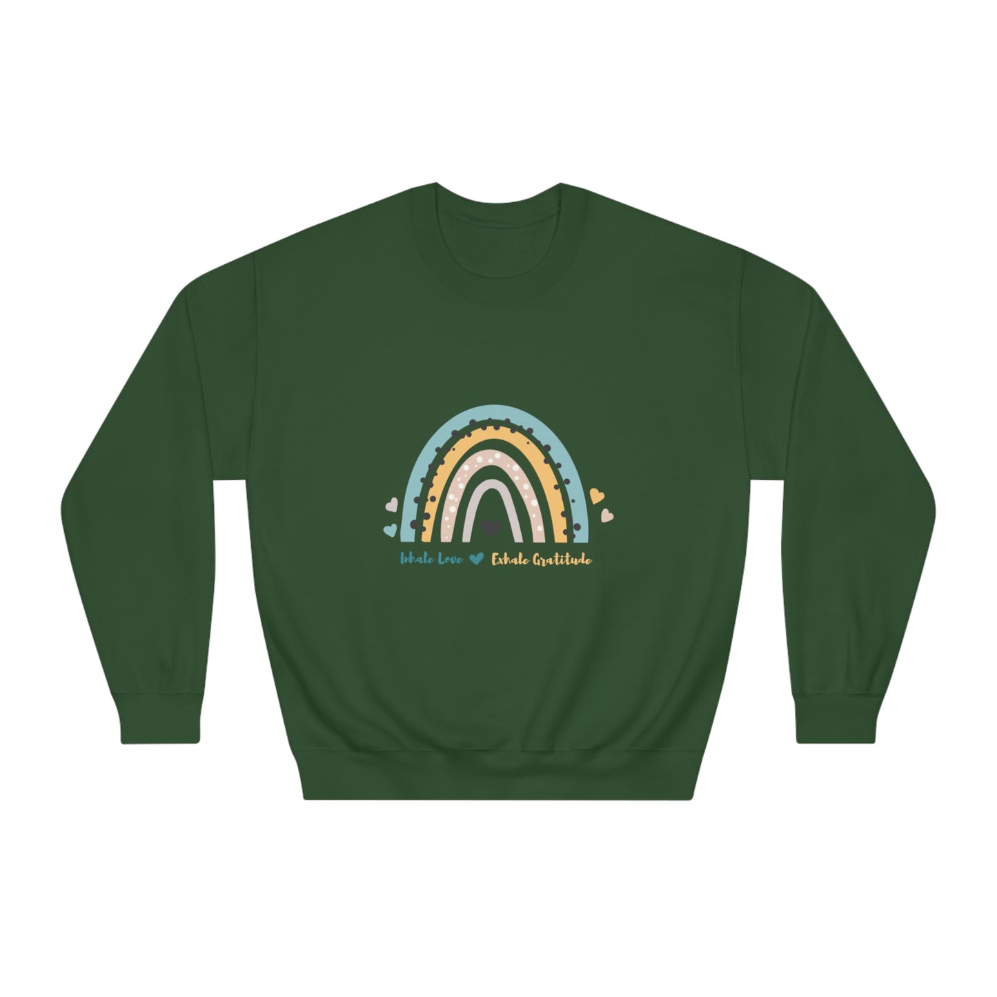 Inhale Love, Exhale Gratitude Unisex DryBlend® Crewneck Sweatshirt