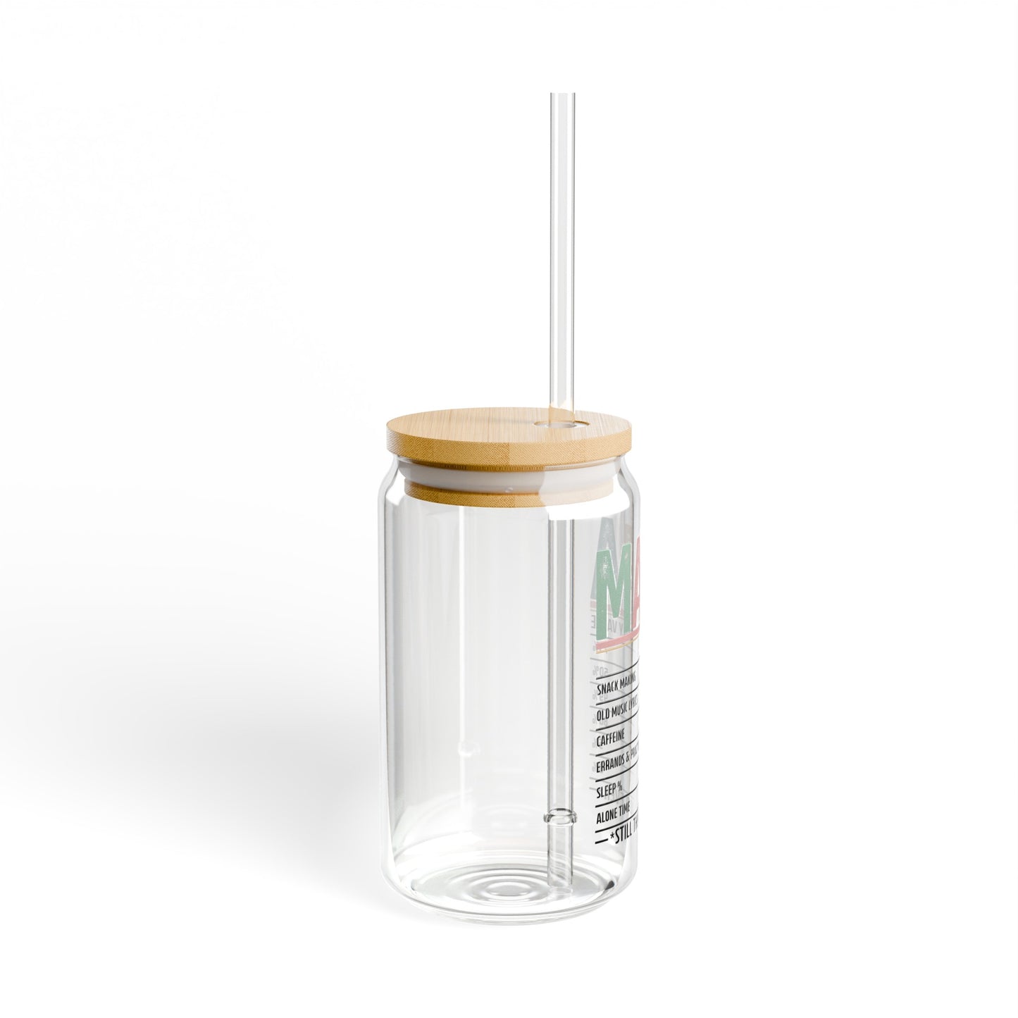Mama Daily Values Sipper Glass, 16oz