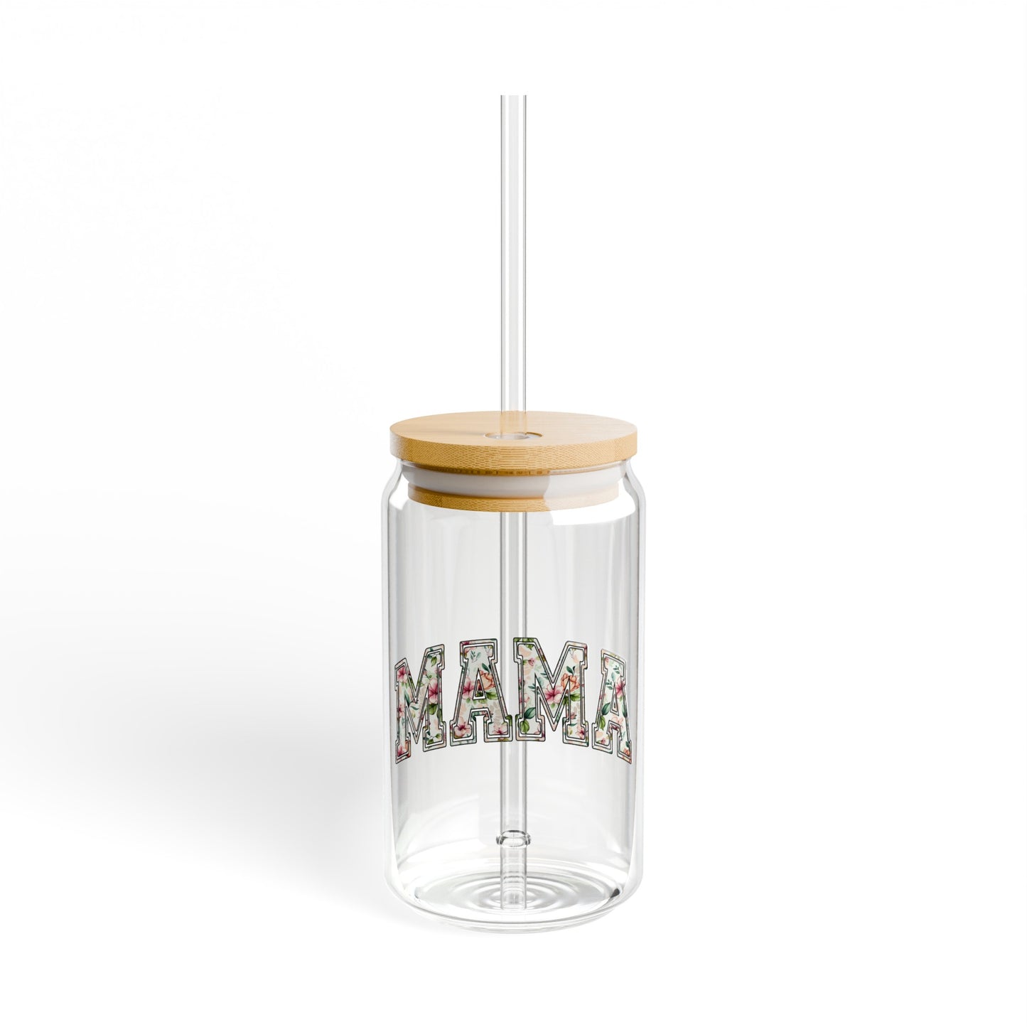 Mama Floral Sipper Glass, 16oz