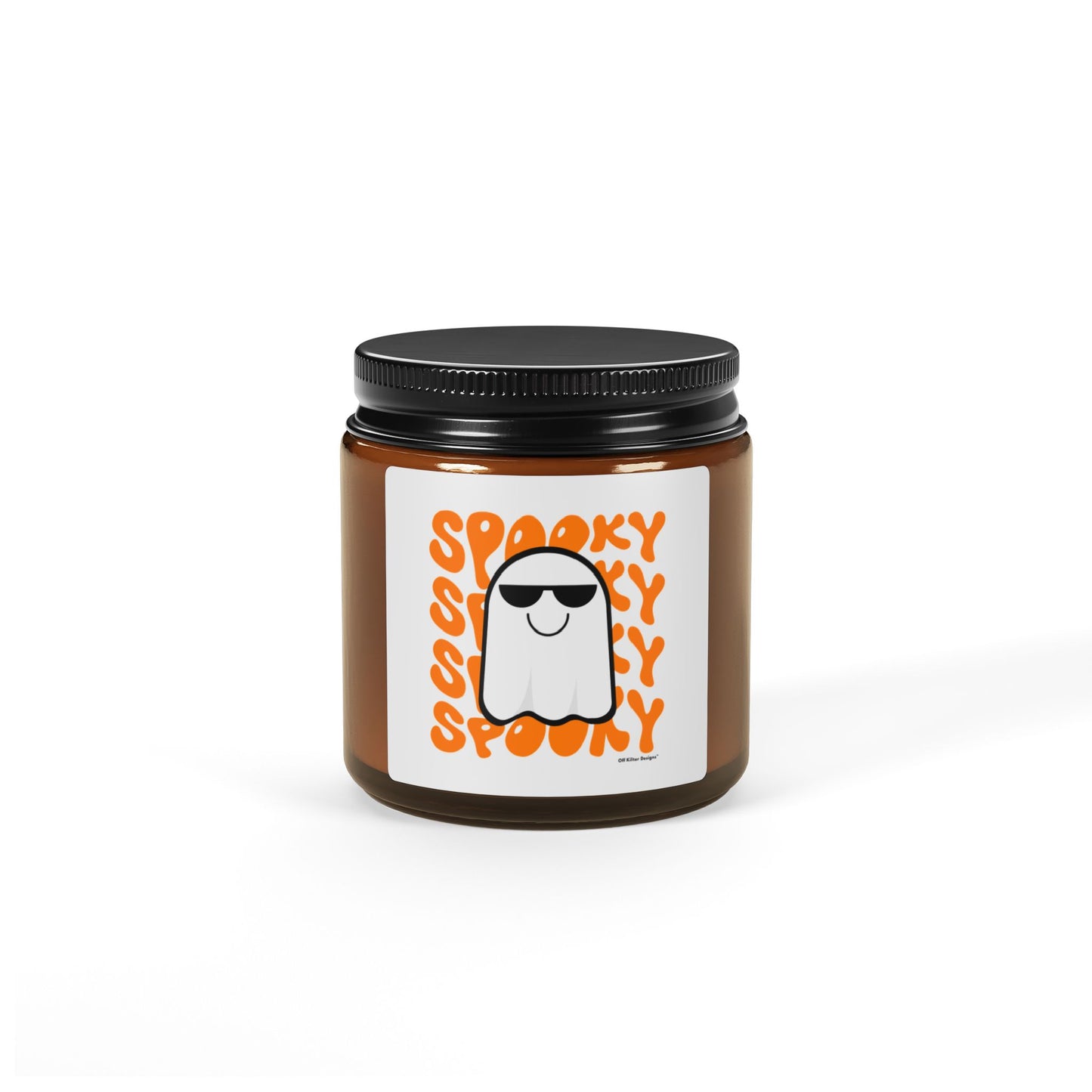 Spooky Scented Soy Candle | Halloween Aromatherapy in Amber Jar