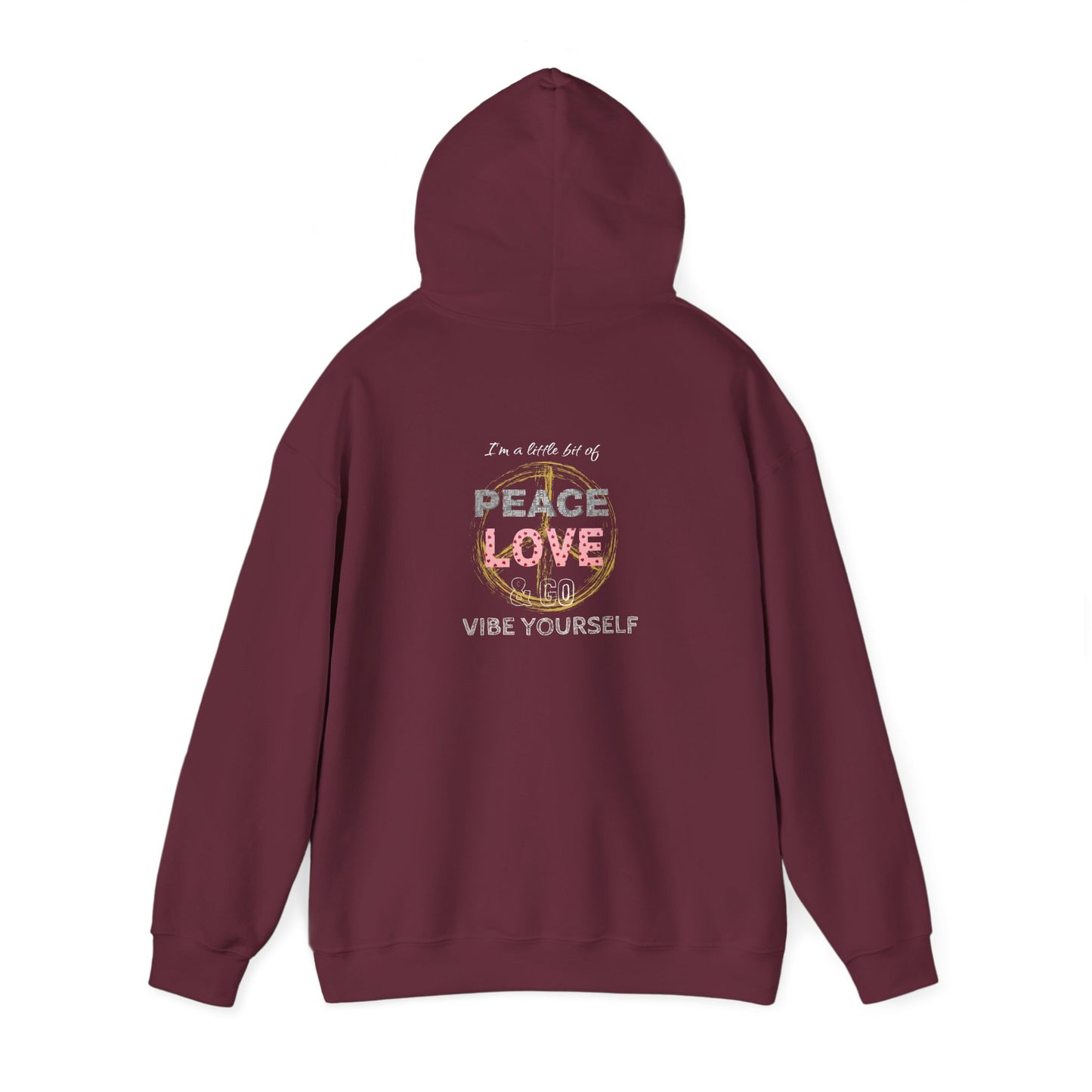 Peace, Love, Vibe yourself Unisex Heavy Blend™ Hooded Sweatshirt