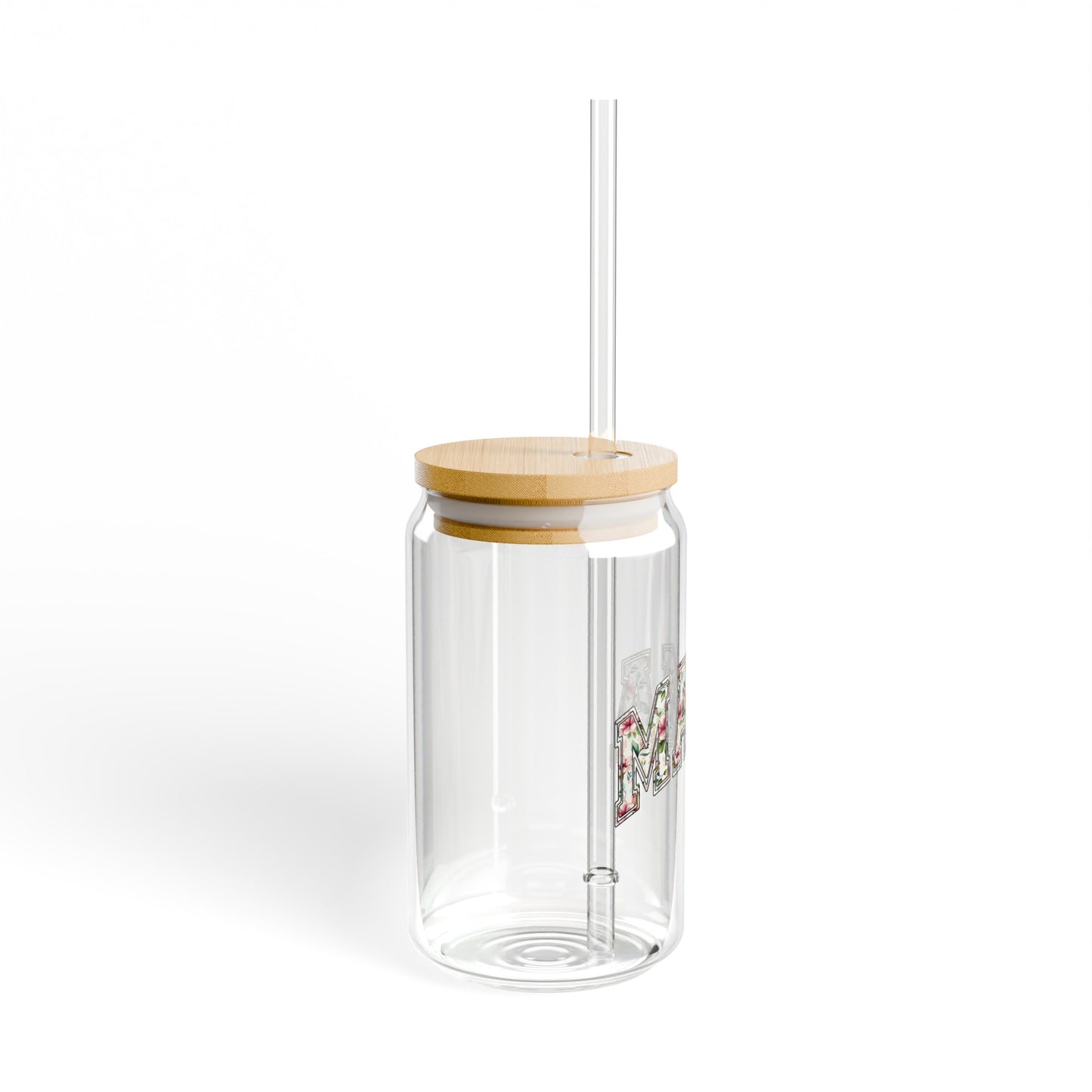 Mama Floral Sipper Glass, 16oz
