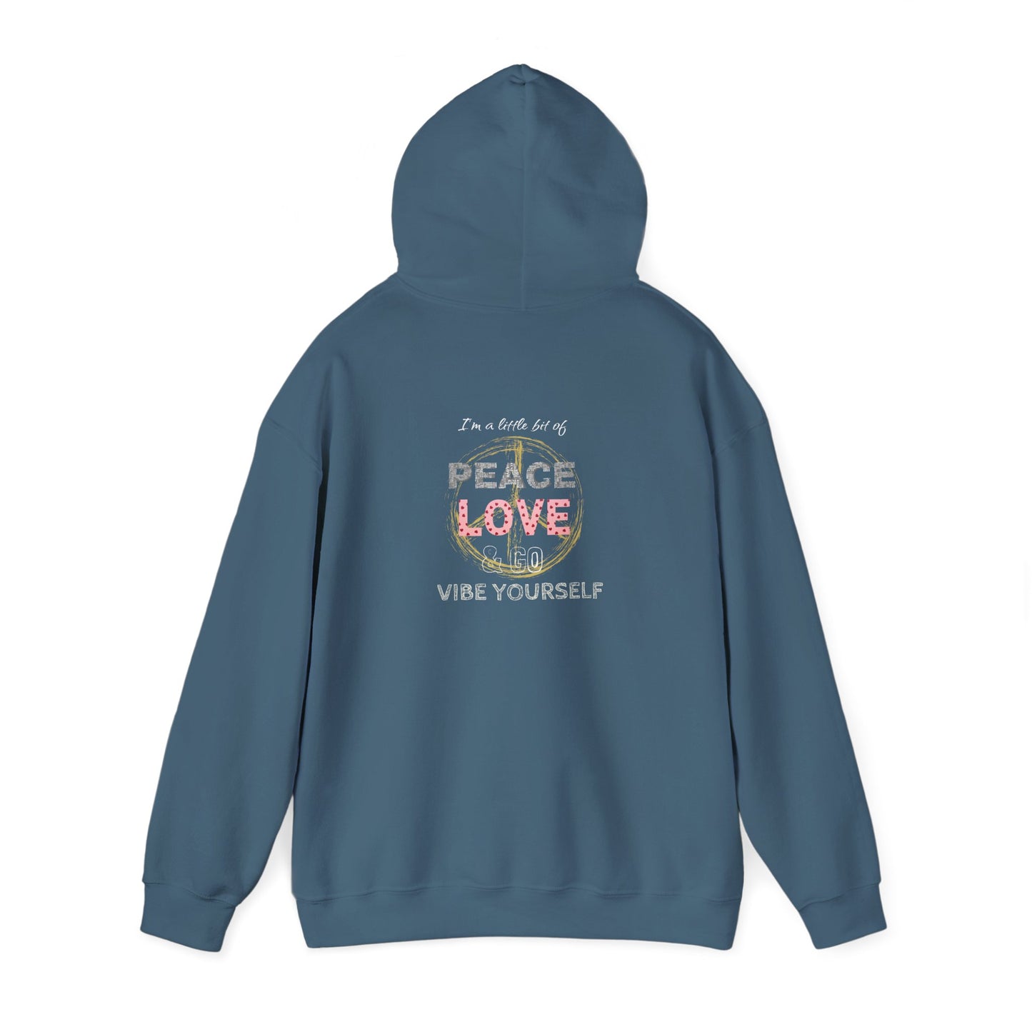 Peace, Love, Vibe yourself Unisex Heavy Blend™ Hooded Sweatshirt