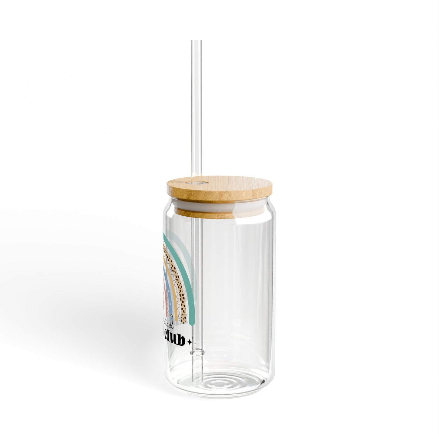 Overstimulated Moms Club Sipper Glass, 16oz