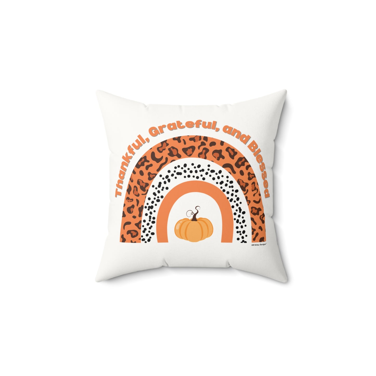 Thanksgiving Faux Suede Square Pillow