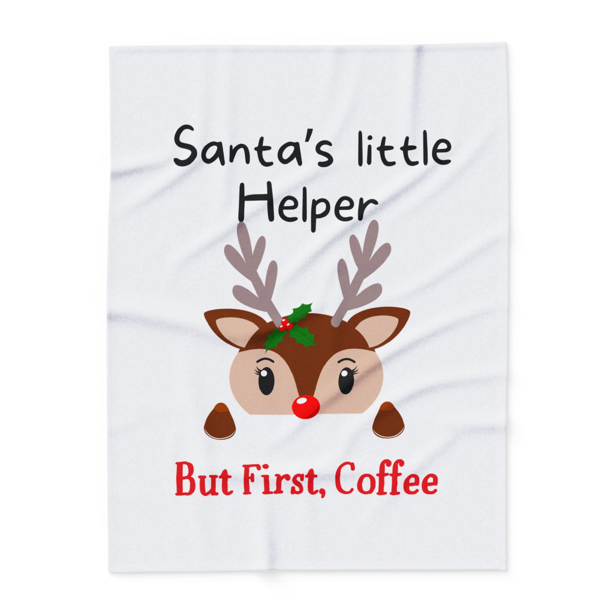 Santa's Little Helper Arctic Fleece Blanket | Cozy Holiday-Themed Throw Blanket