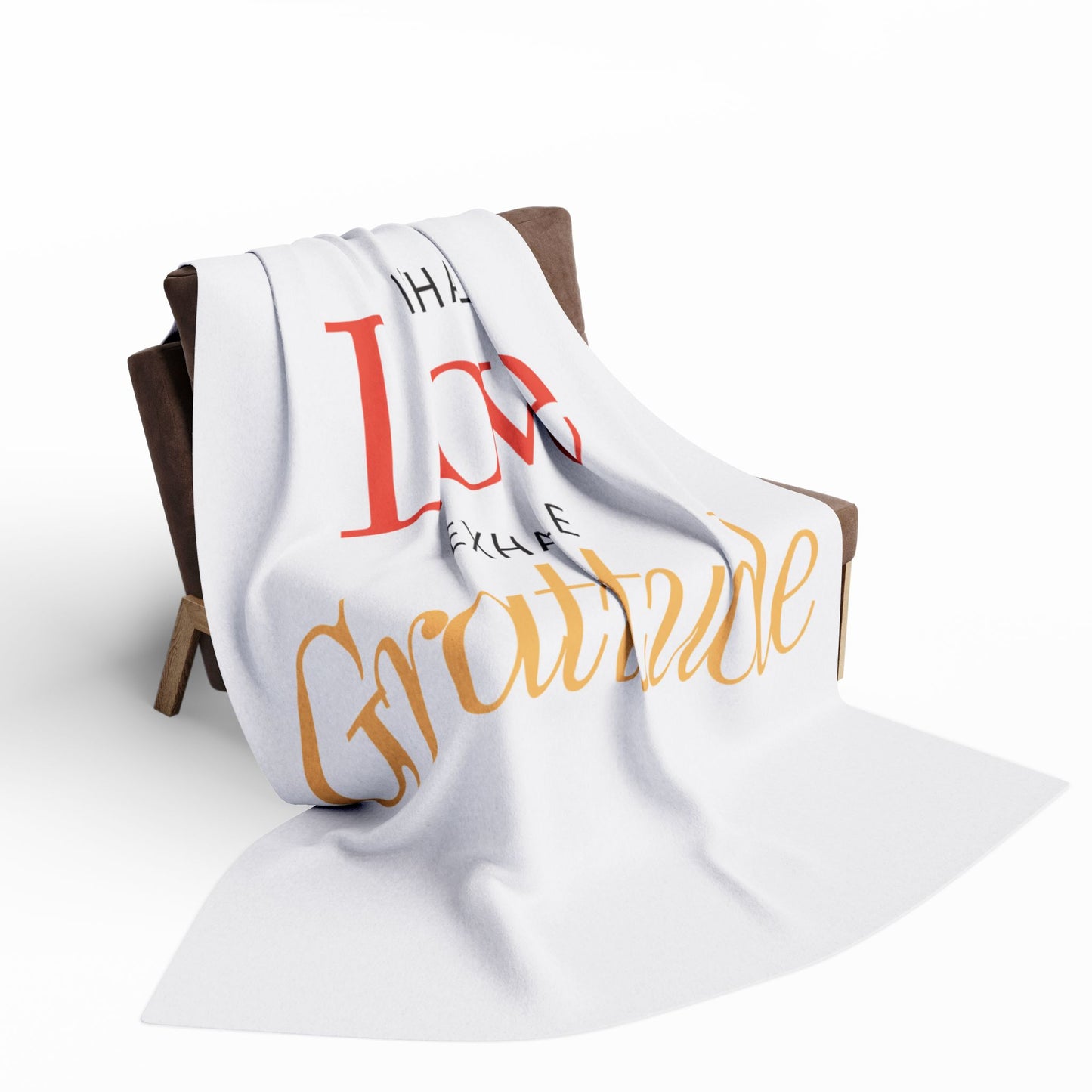 Inhale Love, Exhale Gratitude! Arctic Fleece Blanket | Cozy Throw Blanket