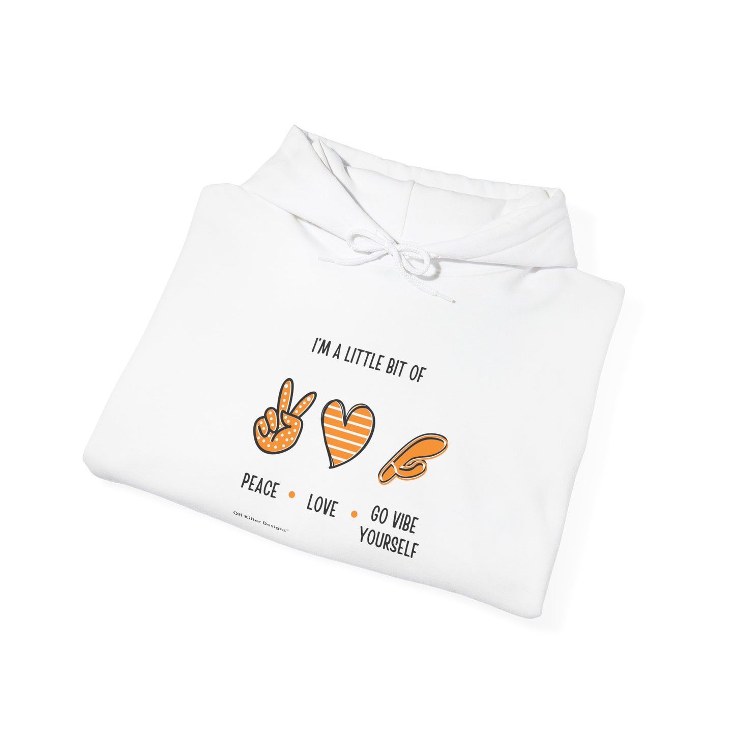 Peace, Love, Go Vibe Yourself Unisex Heavy Blend™ Hooded Sweatshirt