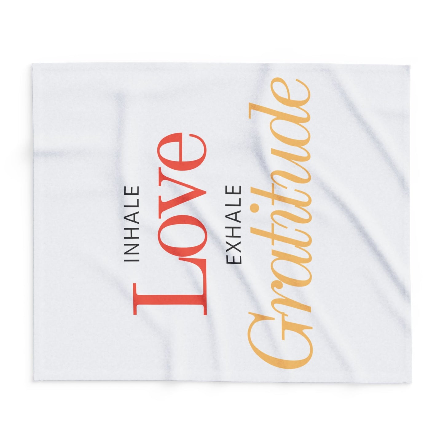 Inhale Love, Exhale Gratitude! Arctic Fleece Blanket | Cozy Throw Blanket