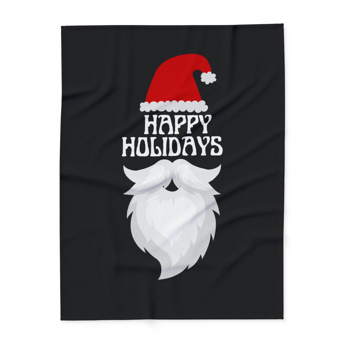 Happy Holidays Arctic Fleece Blanket | Cozy Holiday-Themed Throw Blanket